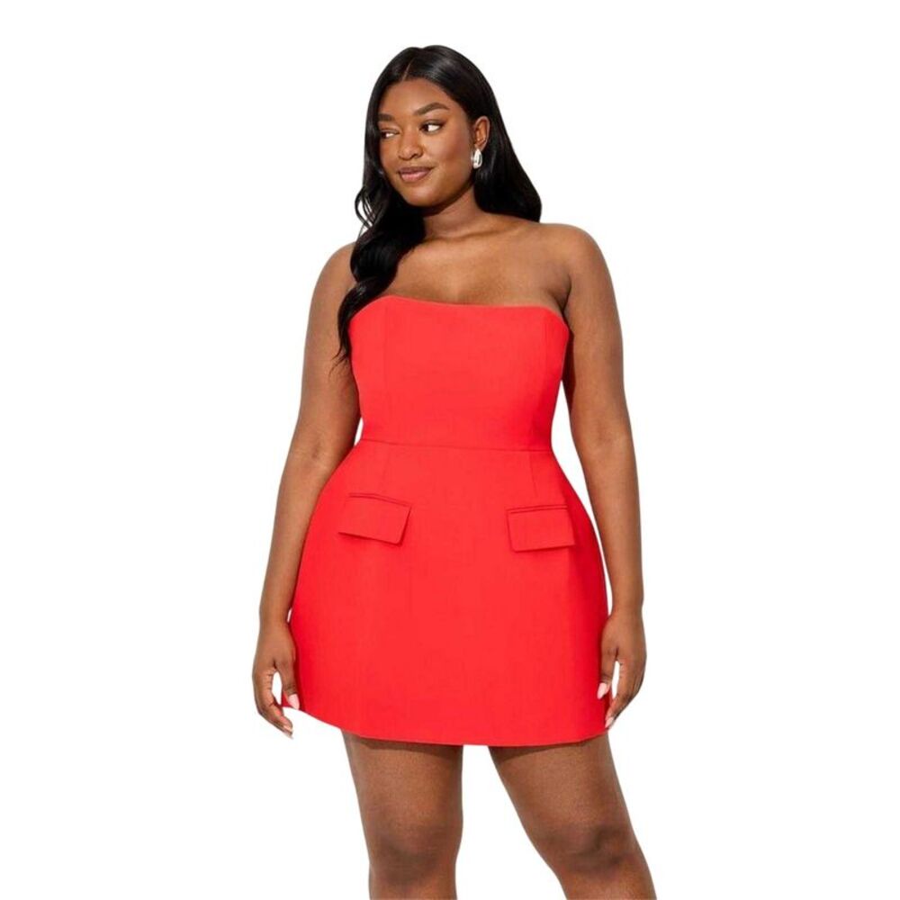 Odd Muse Womens/Ladies Strapless Mini Dress / Red